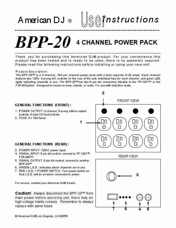 American DJ DJ Equipment BPP-20-page_pdf